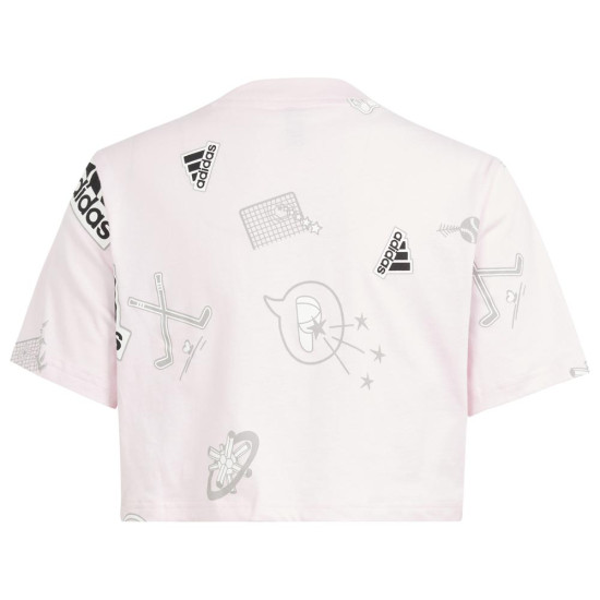 Adidas Παιδική κοντομάνικη μπλούζα Brand Love Crop Tee